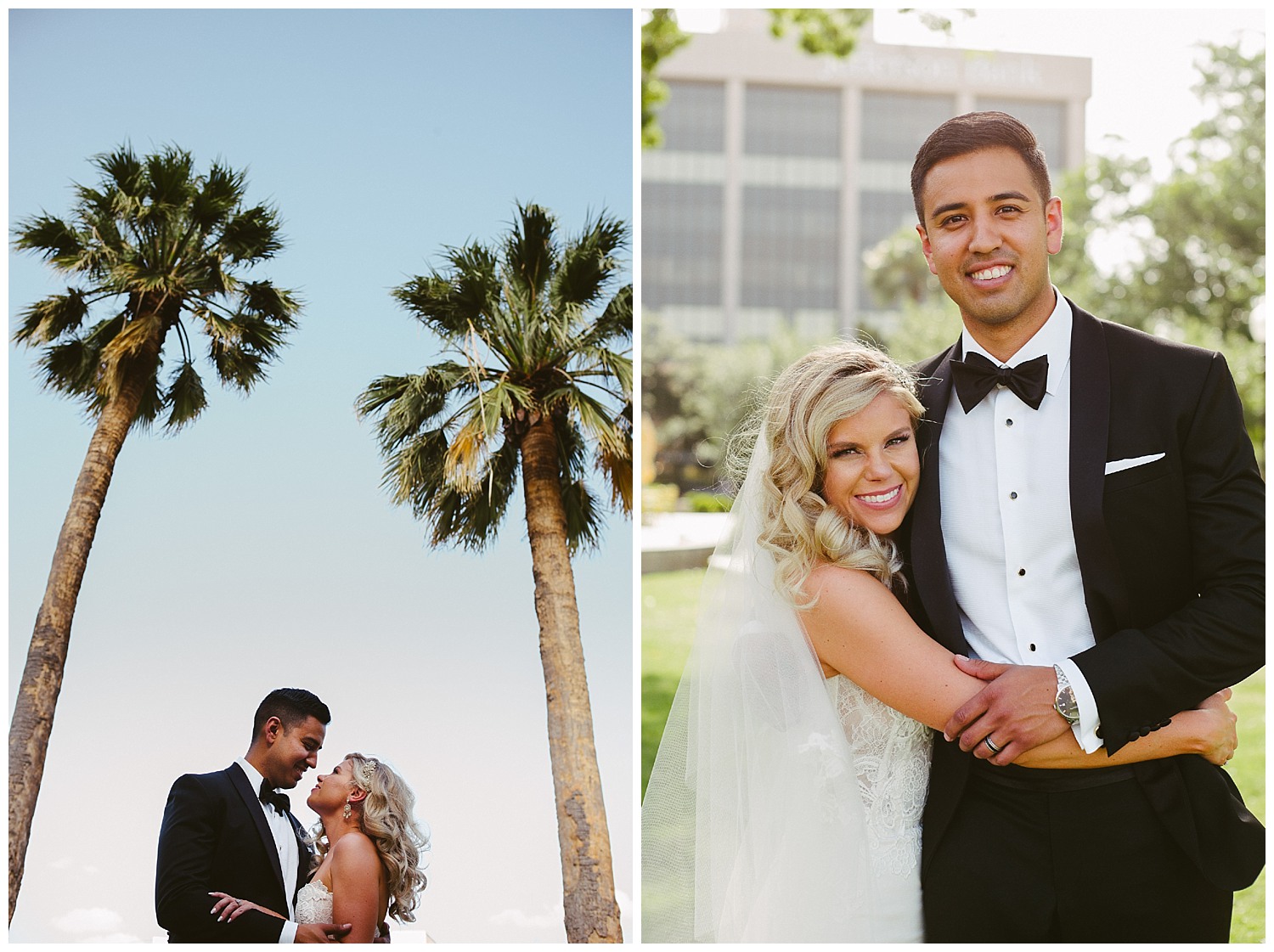 The happy couple photographed steps from St. Anthony Hotel San Antonio Wedding Reception-38