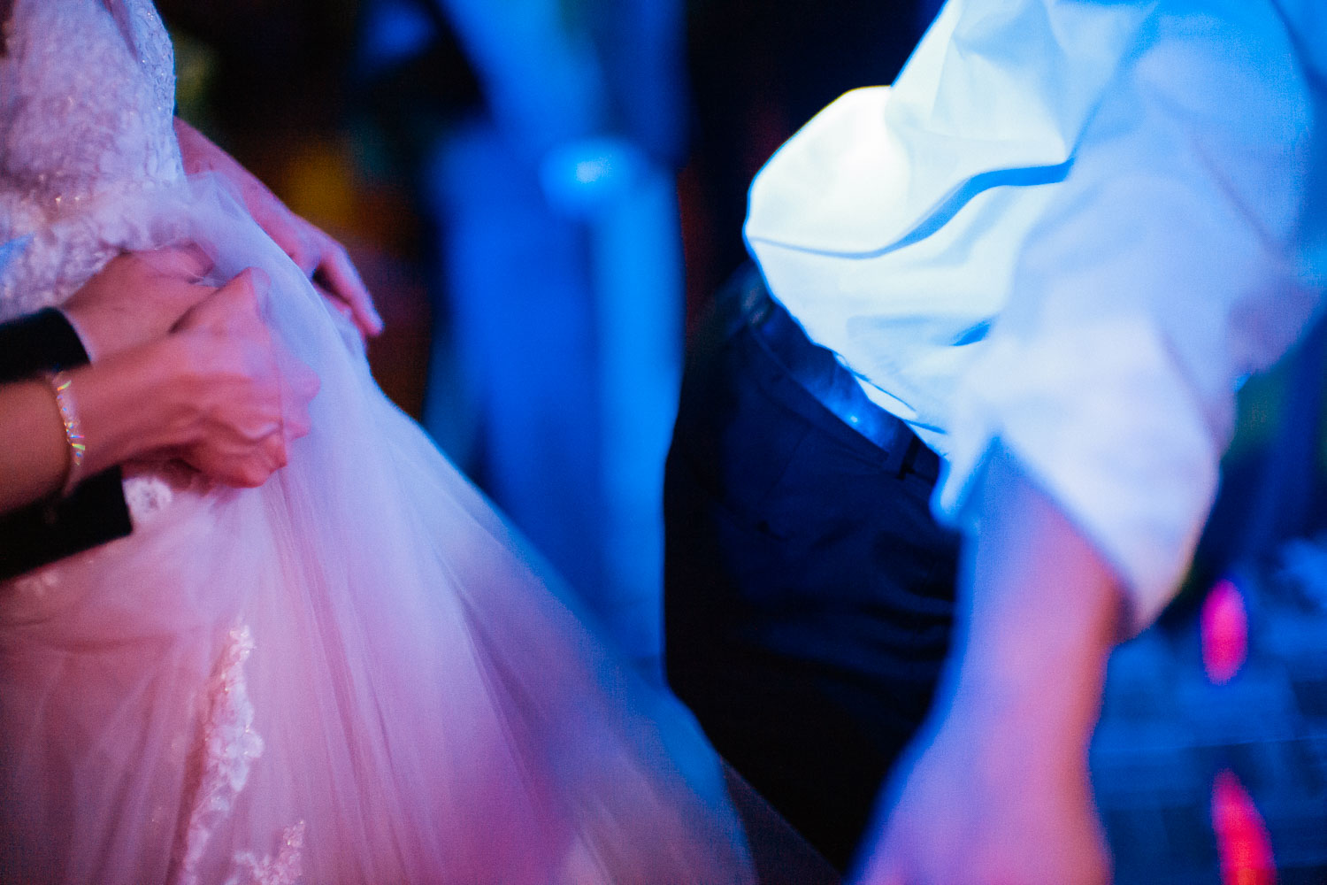 Groom holding brides waist at Wedding St Anthony Reception-Philip Thomas