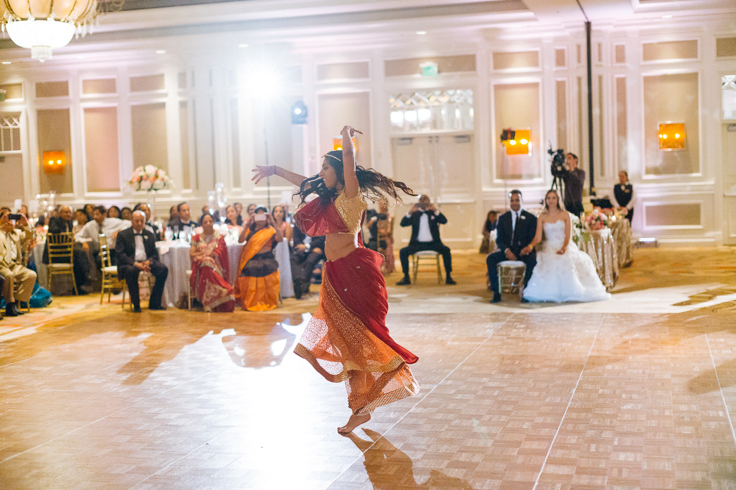 Traditional Tulsi dance Hindu Jewish fusion wedding Sugar Land Marriott Hotel Texas-085