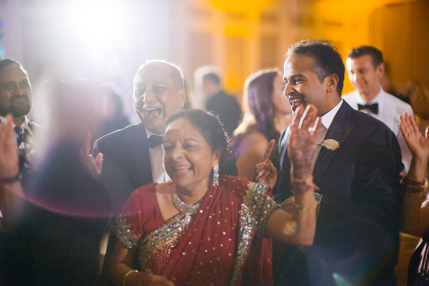 Mother of the groom dancing Hindu Jewish fusion wedding Sugar Land Marriott Hotel Texas-092