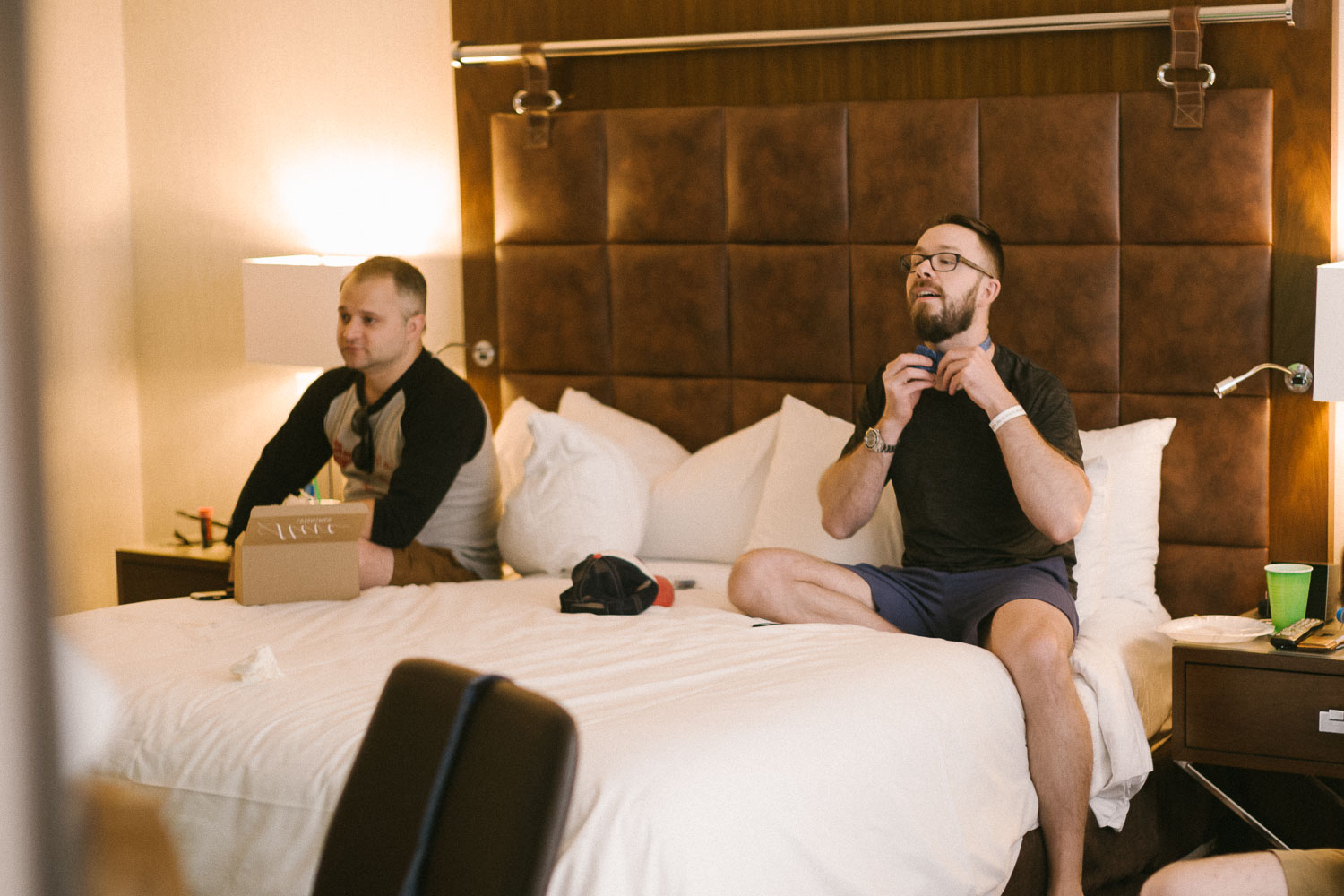 Groom starts to get ready JW Marriott Austin Wedding Photos-Philip Thomas