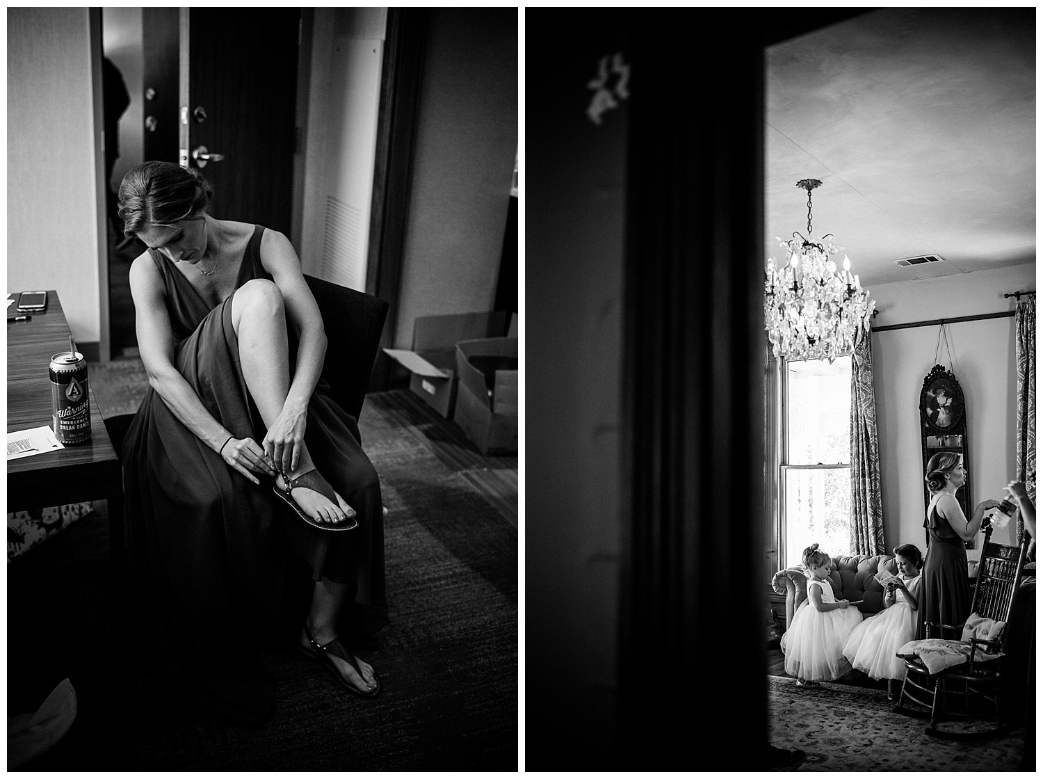 Getting ready for a wedding at Marriott Austin Wedding Photos-Philip Thomas