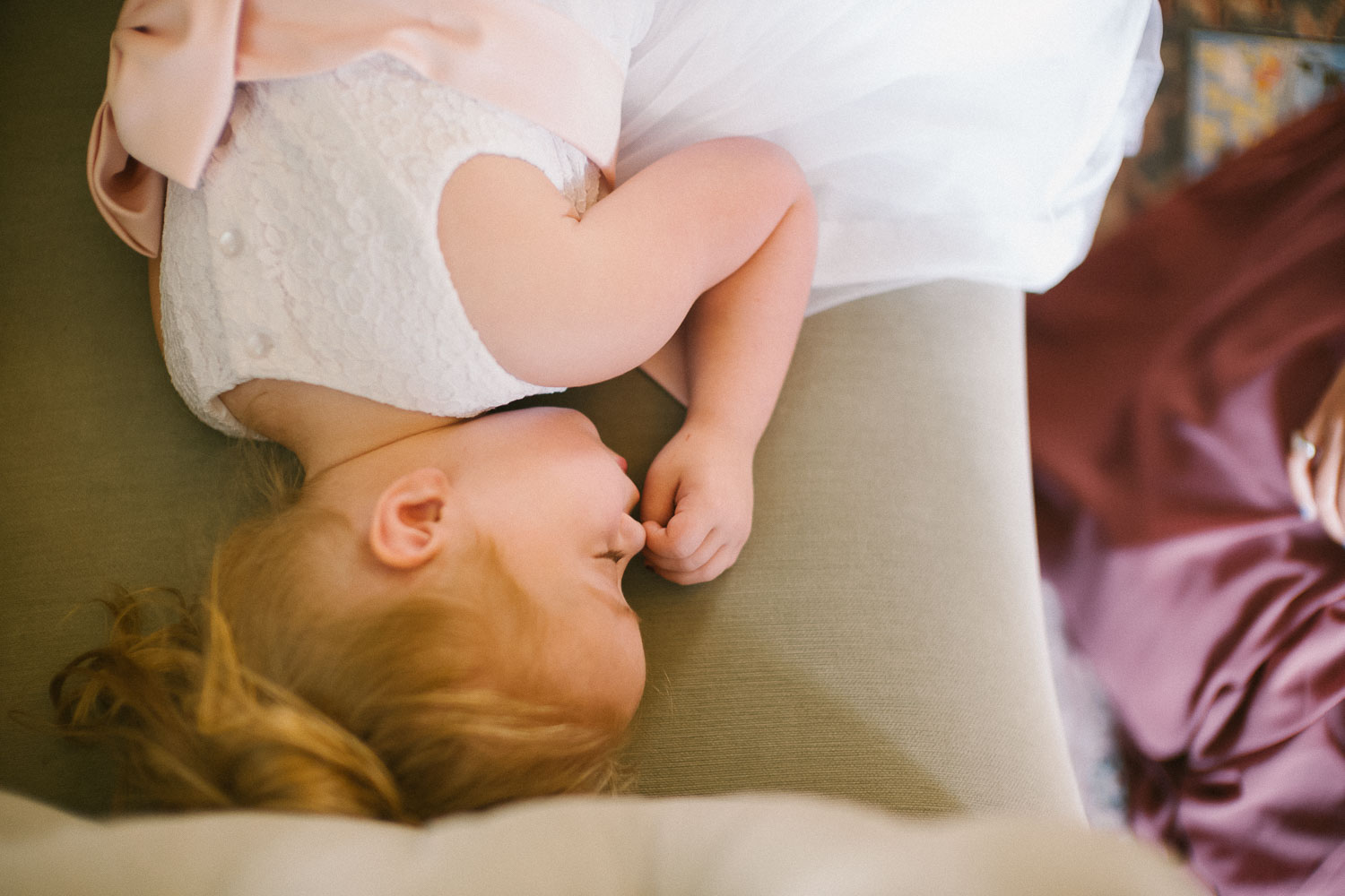 Sleeping flower girl Barr Mansion Austin Wedding Photos-Philip Thomas