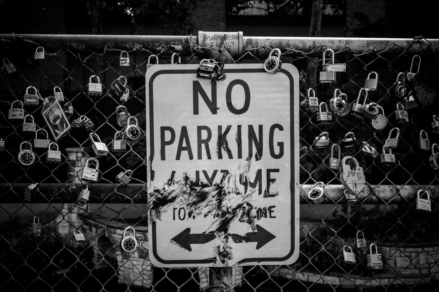 Padlocks along the San Antonio Riverwalk on Callison Walk San Antonio Street Photography-Philip Thomas