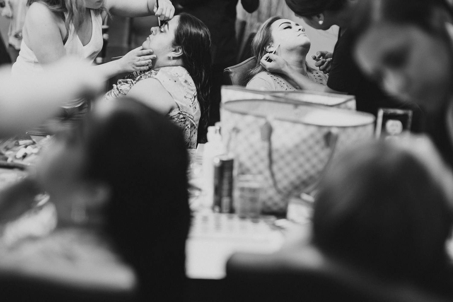 Mother and daughter reflected in mirror at The Springs Event Venue Wedding Photos-Philip Thomas