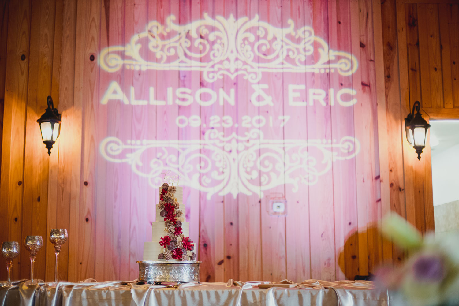 Decor cake and globo for Allison and Eric at The Springs Event Venue Wedding Photos-Philip Thomas