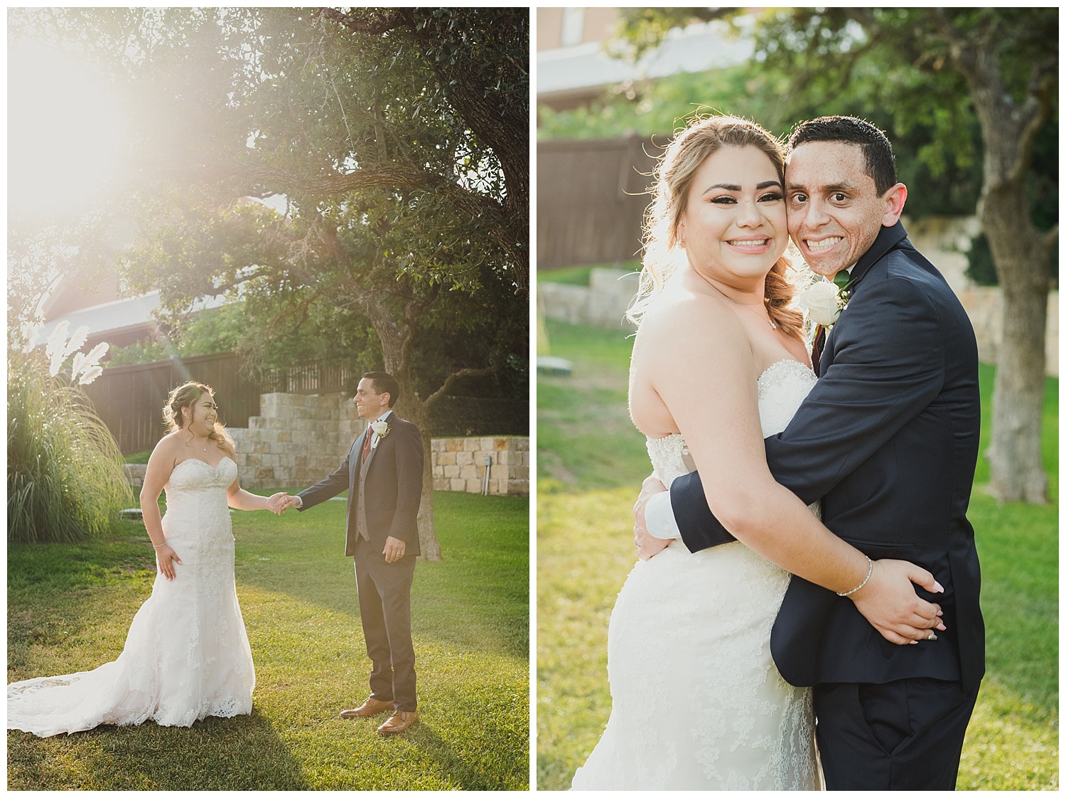 Allison and Eric pose for the camera at The Springs Event Venue Wedding Photos-Philip Thomas