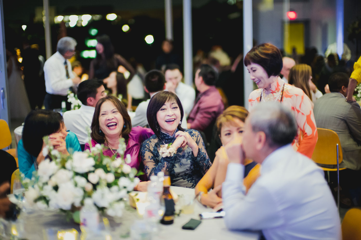 Fun time shared with wedding guests at Cherie Flores Garden Pavilion Wedding Hermann Park Houston Texas-Philip Thomas