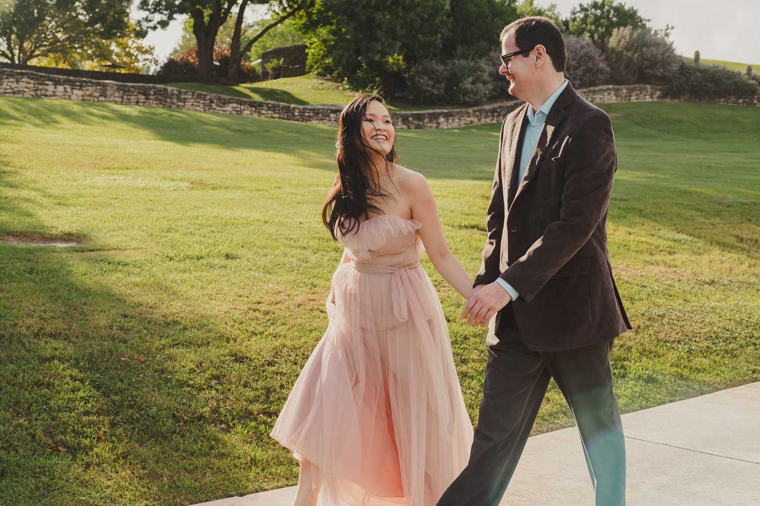 San Antonio Botanical Gardens Engagement Photos