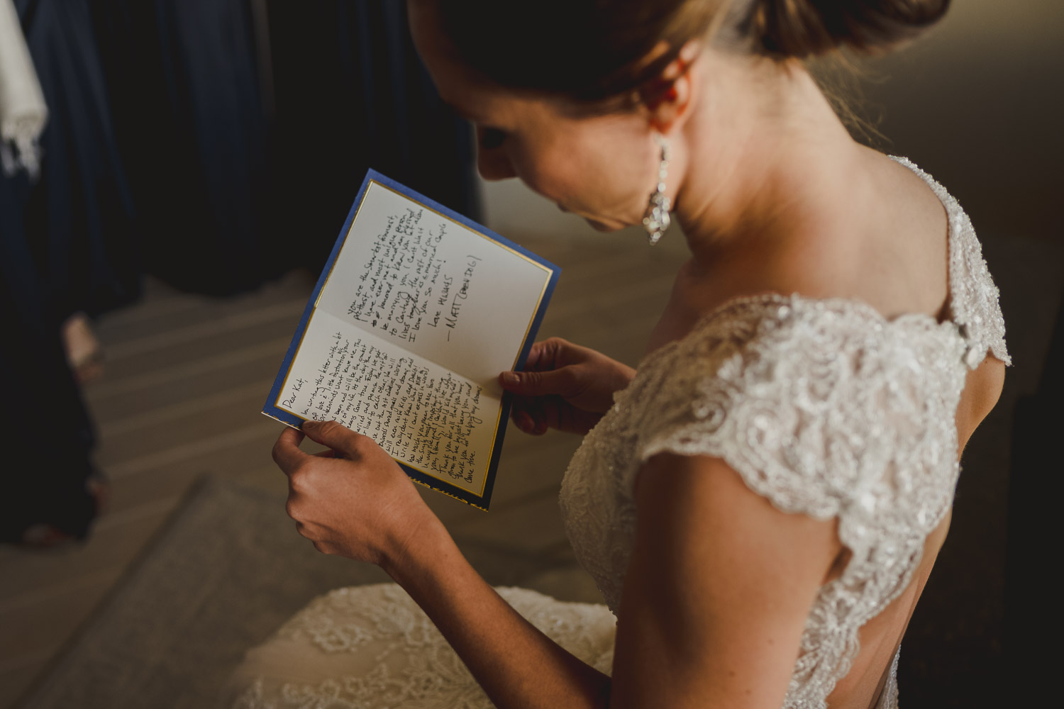 Katherine reads a letter from the groom Matthew Paniolo Ranch Wedding Reception-Philip Thomas