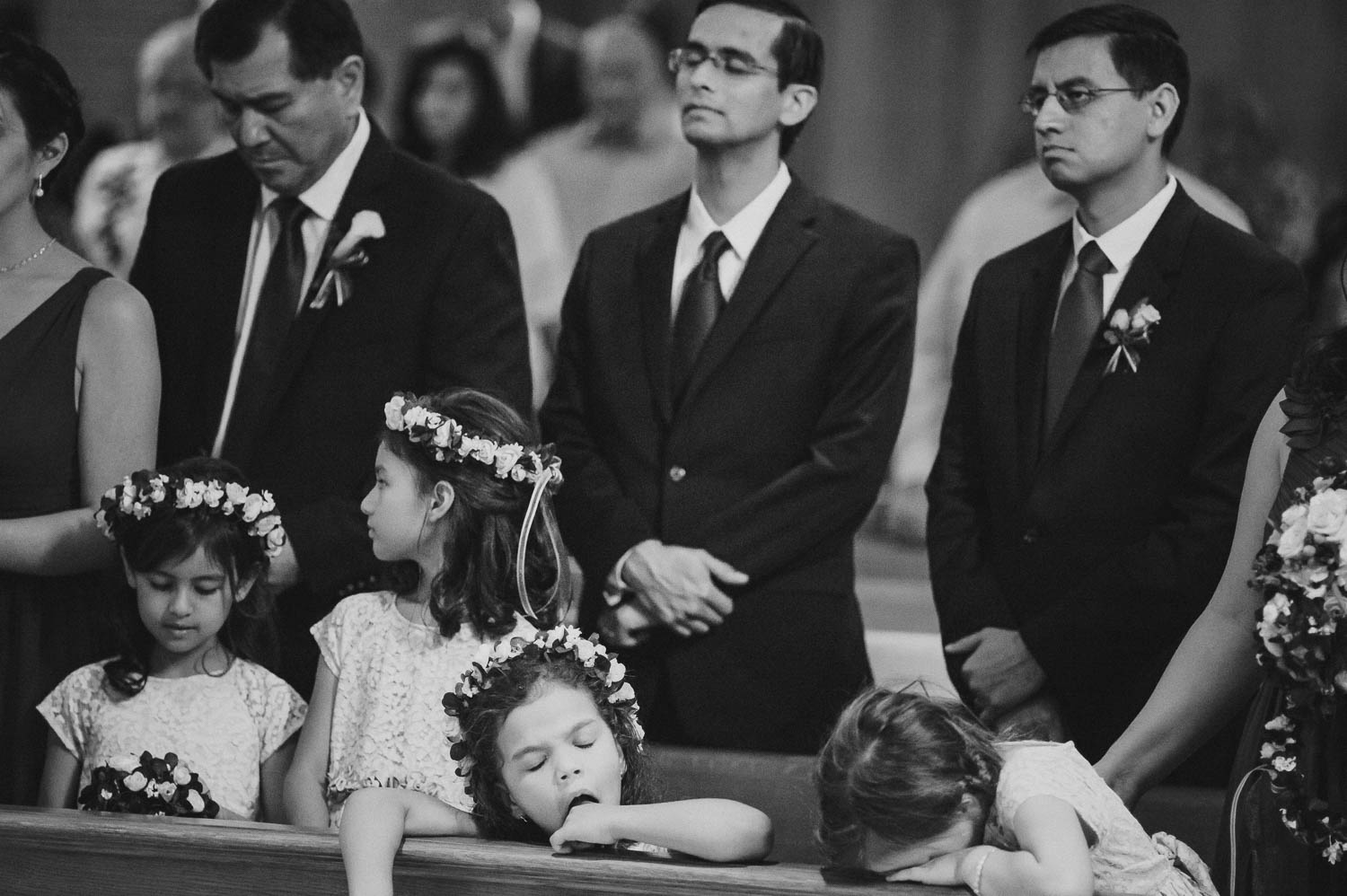 Flowergirls yawn Immaculate Conception Chapel at Oblate School of Theology -Philip Thomas