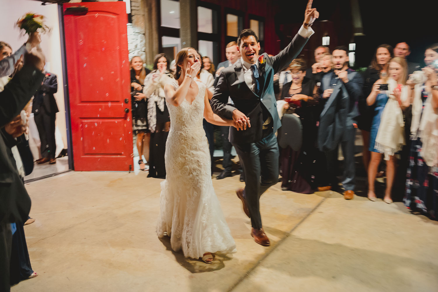 Couple depart with sparklers at a fall wedding Paniolo Ranch Wedding Reception-Philip Thomas