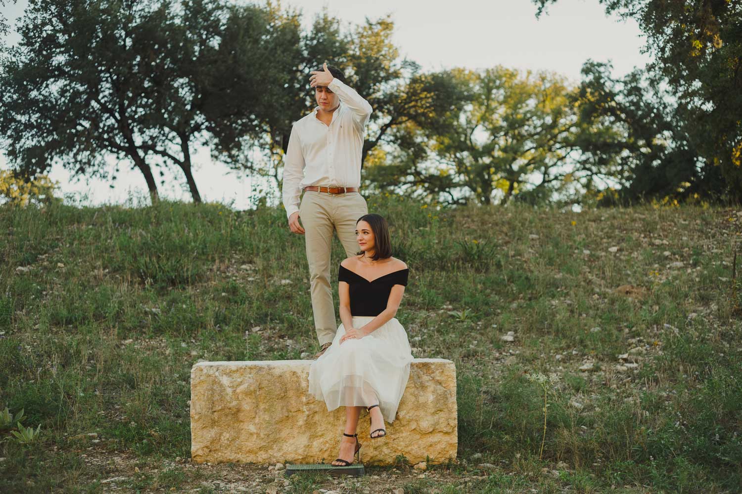 Jennifer and Eric's Hill Country engagement shoot in Hunt, Texas
