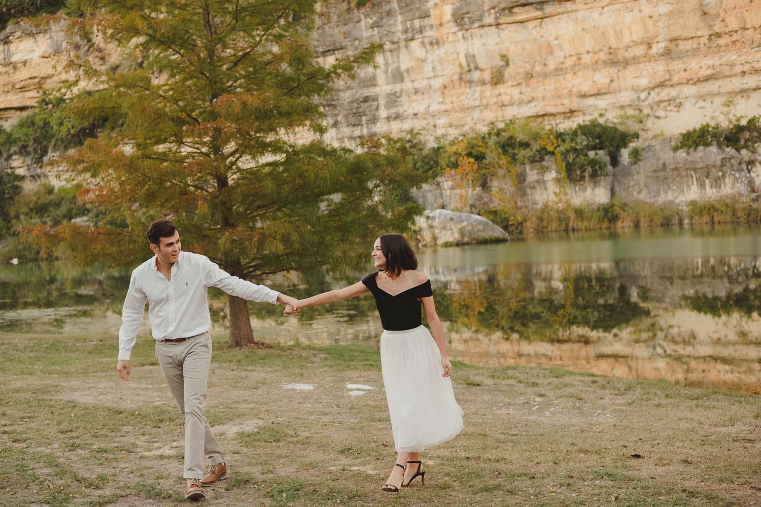 Jennifer and Eric's Hill Country engagement shoot in Hunt, Texas