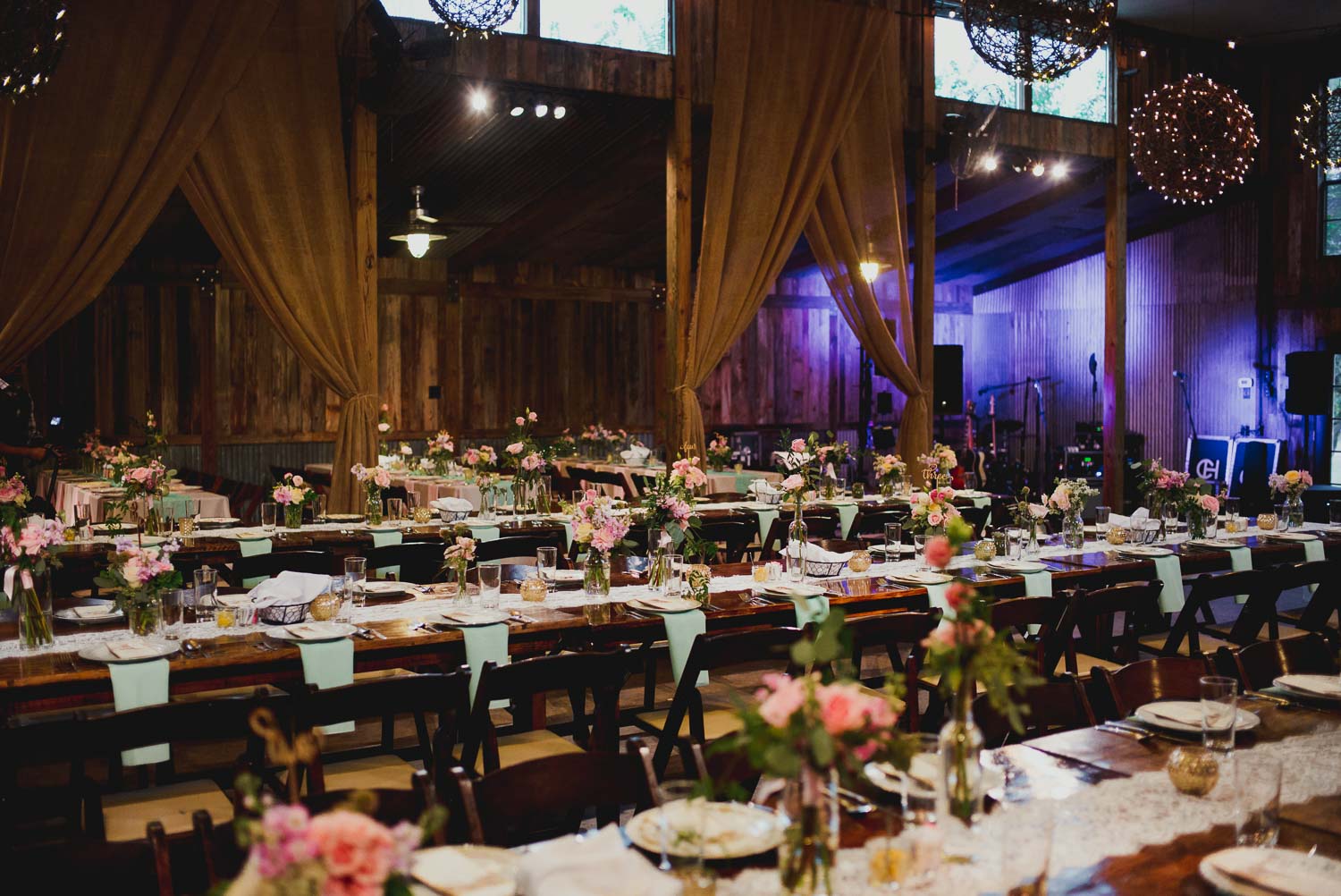 Wide shots of table details RUSTIC BARN WEDDING at VISTA WEST RANCH DRIPPING SPRINGS _ BRANDI + AJ-45
