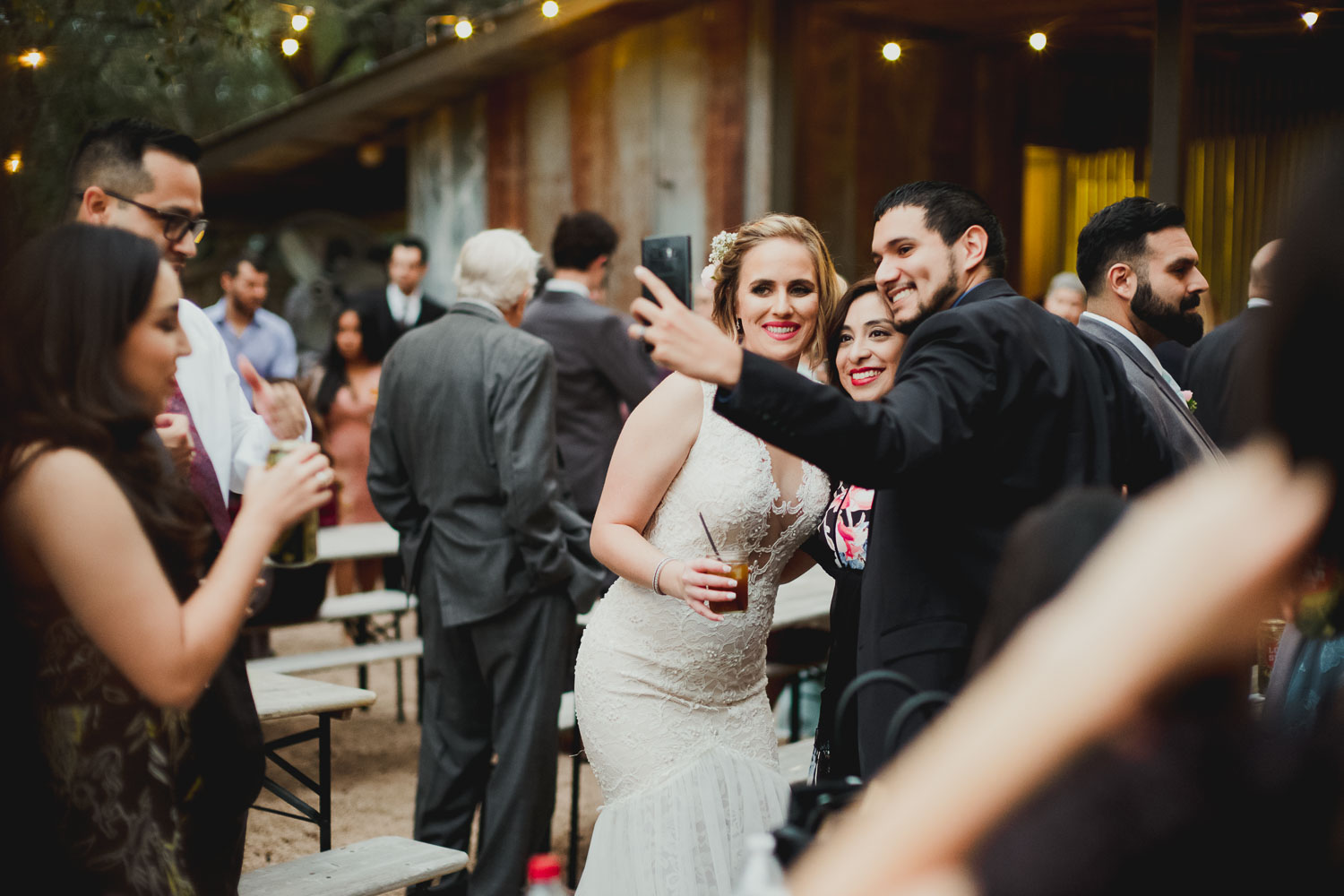 Selfie with the bride and guest at RUSTIC BARN WEDDING at VISTA WEST RANCH DRIPPING SPRINGS _ BRANDI + AJ-51