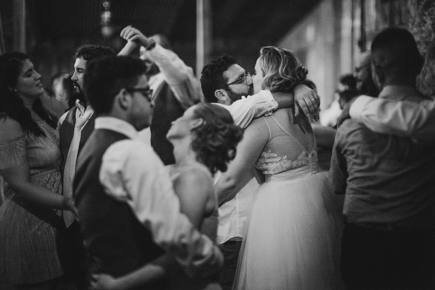 Couple last dance kiss at RUSTIC BARN WEDDING at VISTA WEST RANCH DRIPPING SPRINGS _ BRANDI + AJ-84