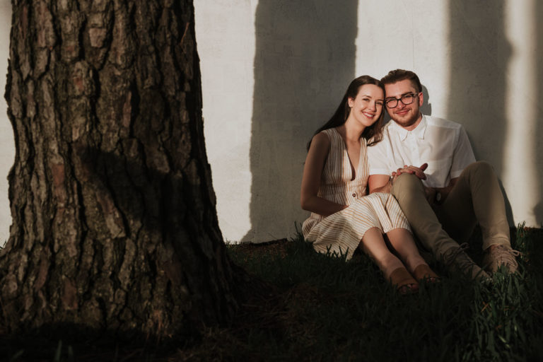 MFAH sculpture garden + Hermann Park Houston Engagement | Nadia + Evan