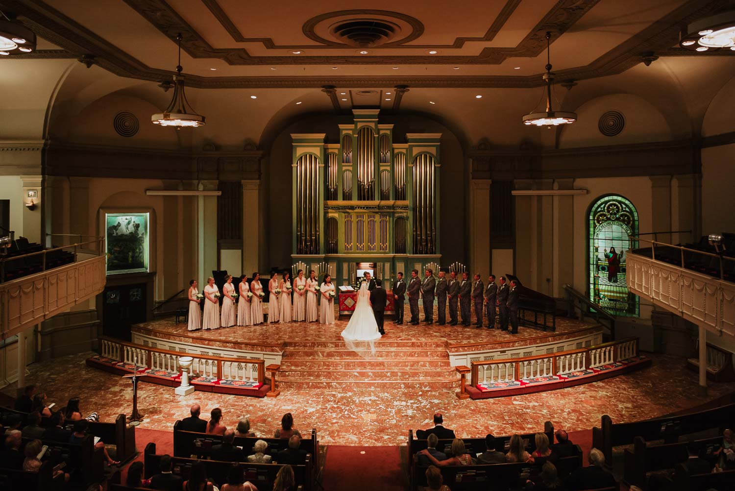 Travis Park United Methodist wedding ceremony + Southwest School of Art Reception Spring Wedding-28