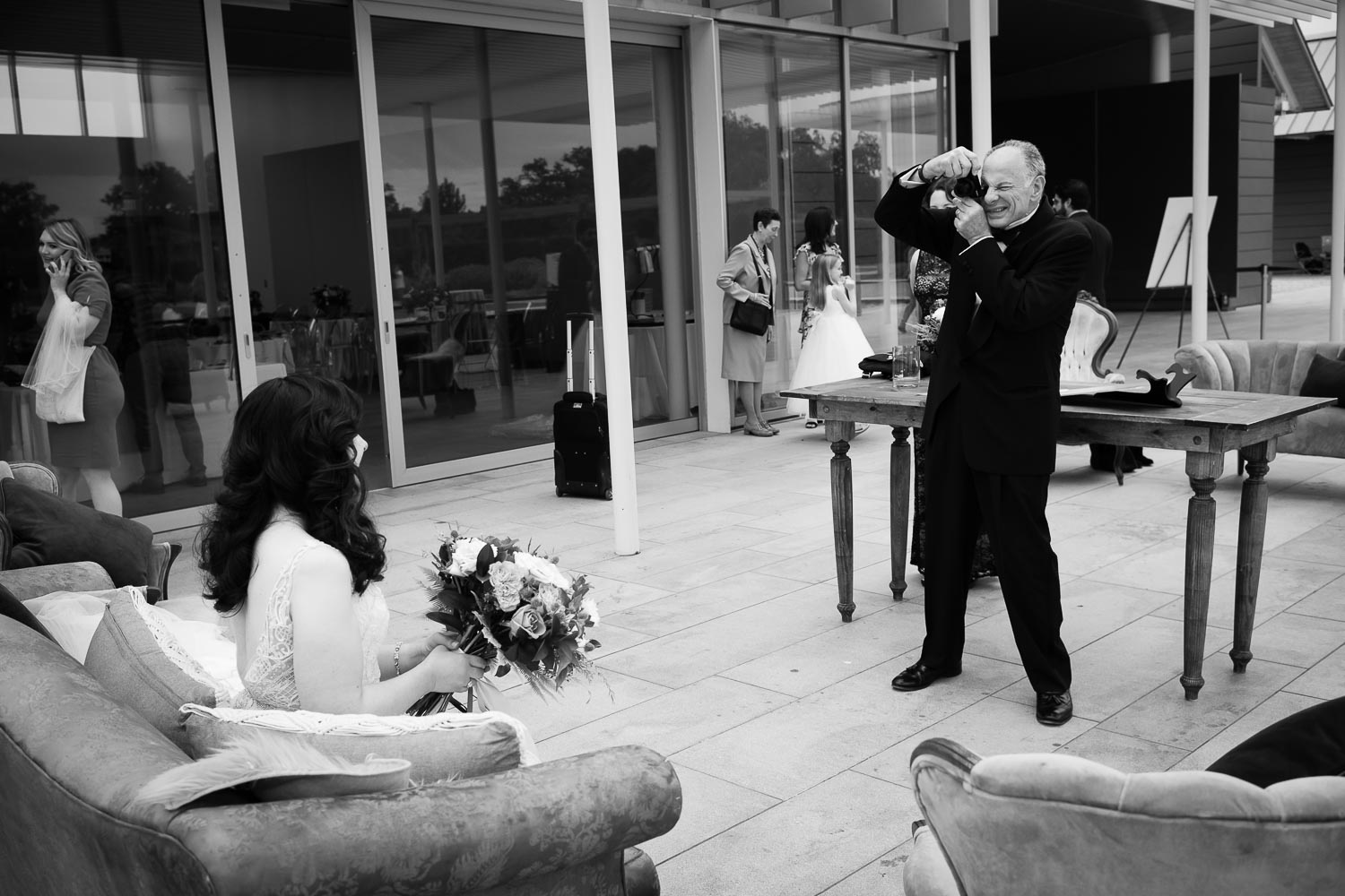 Bride arrives at mcgovern centennial gardens - Andrea+Alex-L1002446-Philip Thomas Photography