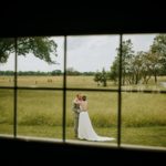 Phillip and Minta see each other before the ceremony in a first look The Grand Texana Wedding Barr Minta + Phillip -