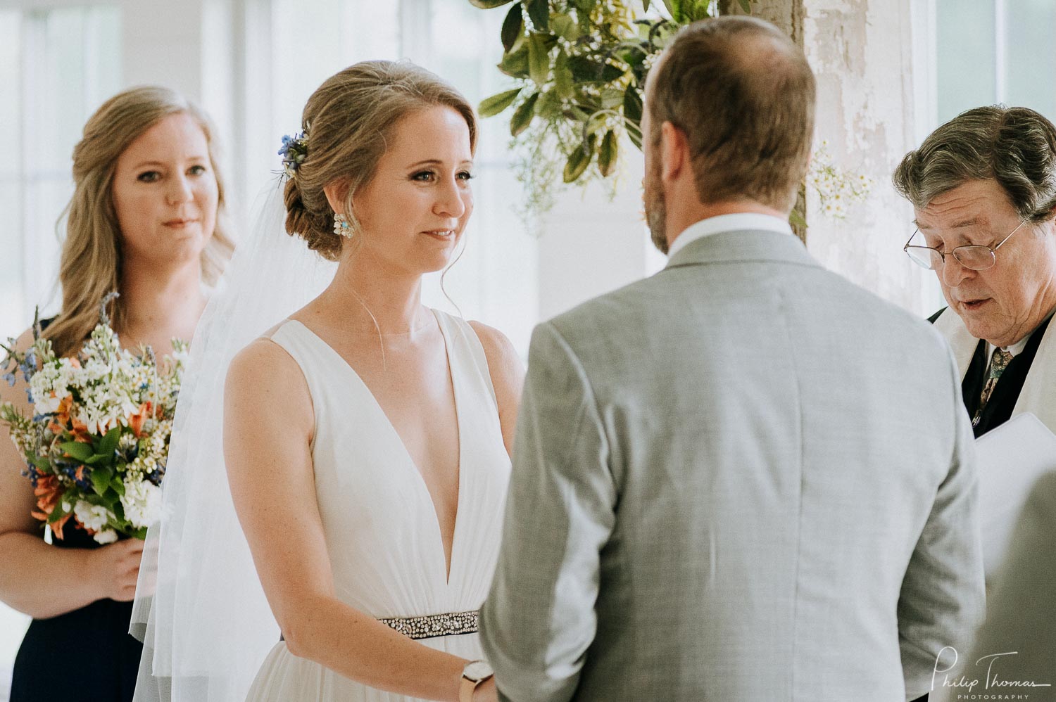 26 the bride recites her vow at The Grand Texana Wedding Barr Minta + Phillip -