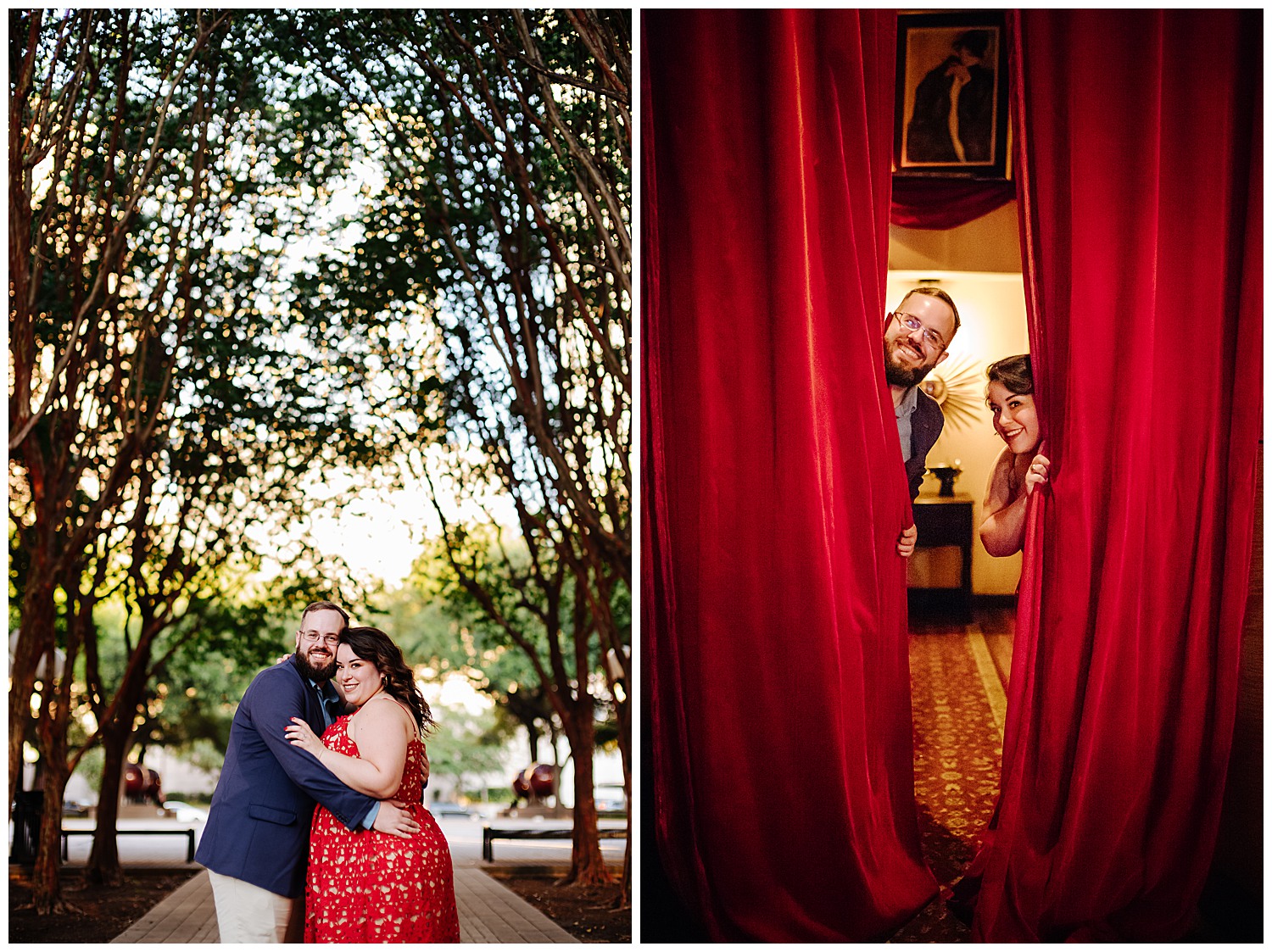 Luci and Bryans engagement session downtown Theater District Houston Texas-Philip Thomas Photography