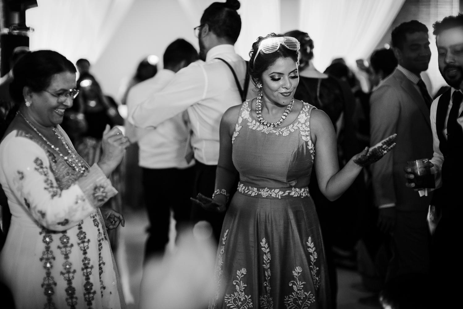 Bride dancing at reception venue