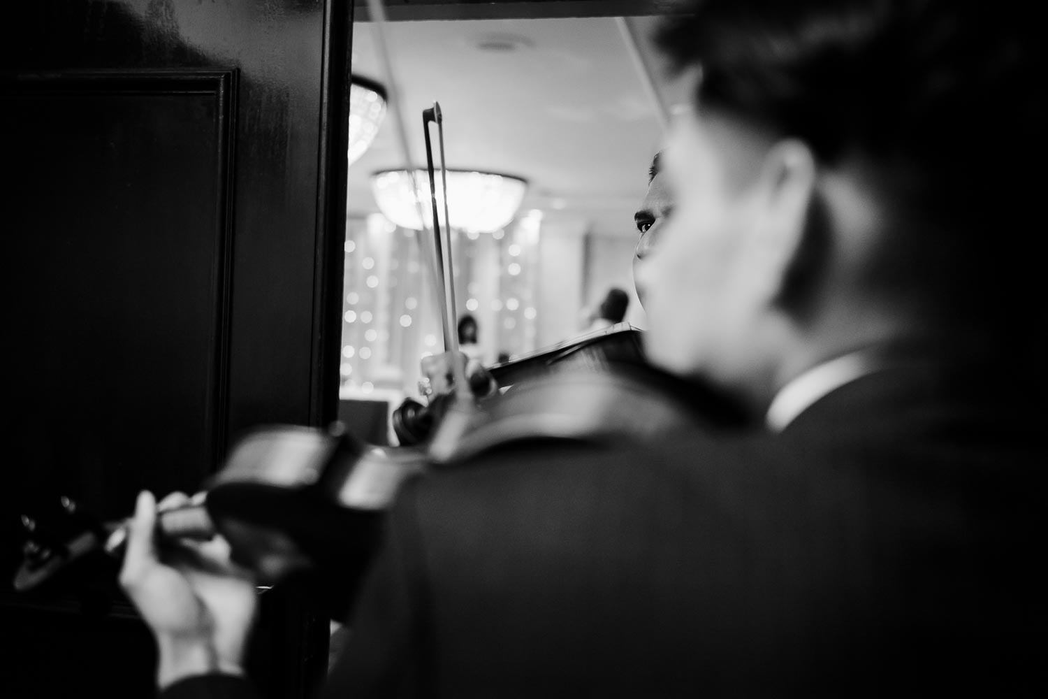 Mariachi's at Omni La Mansion Riverwalk hotel in San Antonio Texas during the commencemnt of the wedding reception