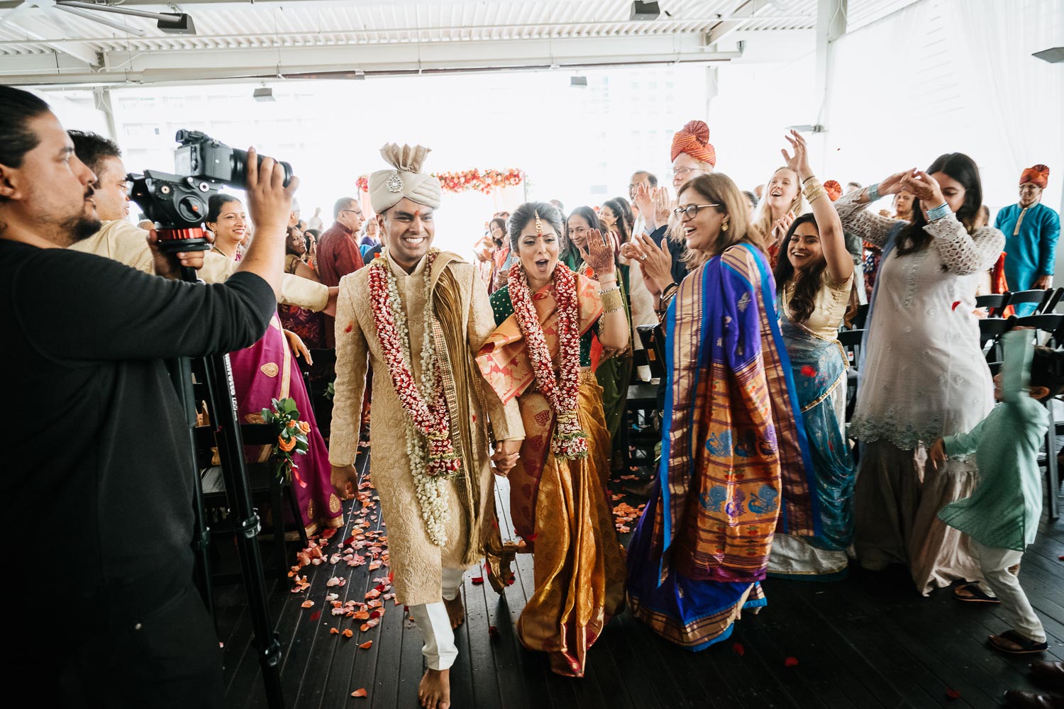 Neha and Mrugesh just married at Brazos Hall, Austin Texas