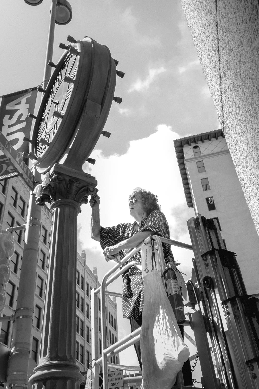 A clock cleaner downtown on Houston Street, San Antonio Texas Leica M10-P + 35mm lux