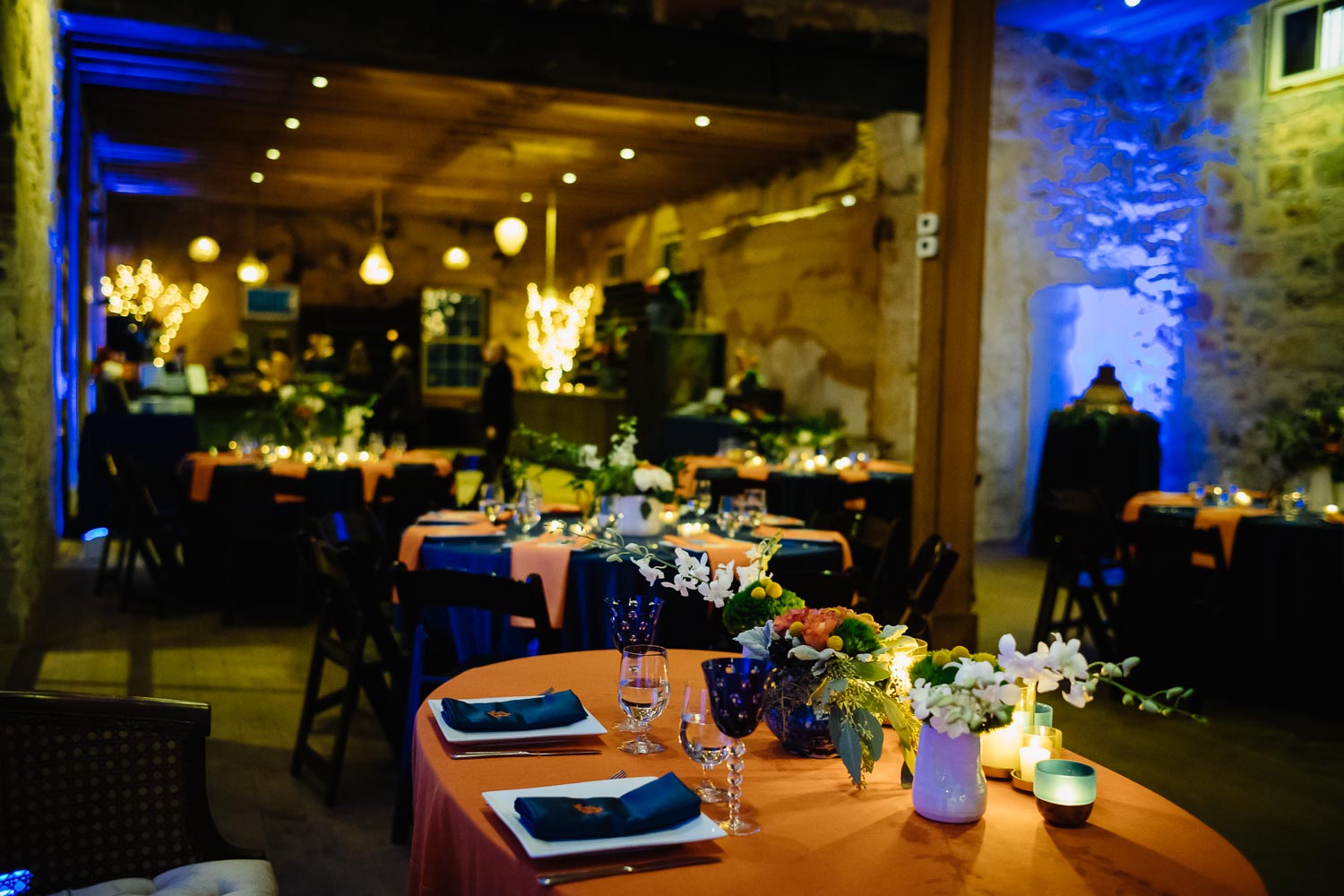 Decor and details of wedding reception at Ingenhuett on High Comfort LM104420