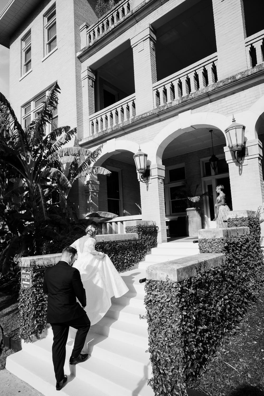 The to be wedded couple enter Hotel Havana