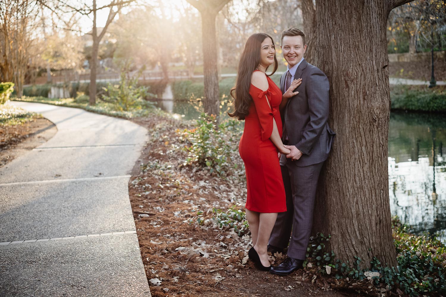 Engagement session on Arsenal Bridge built in 1929 winter time