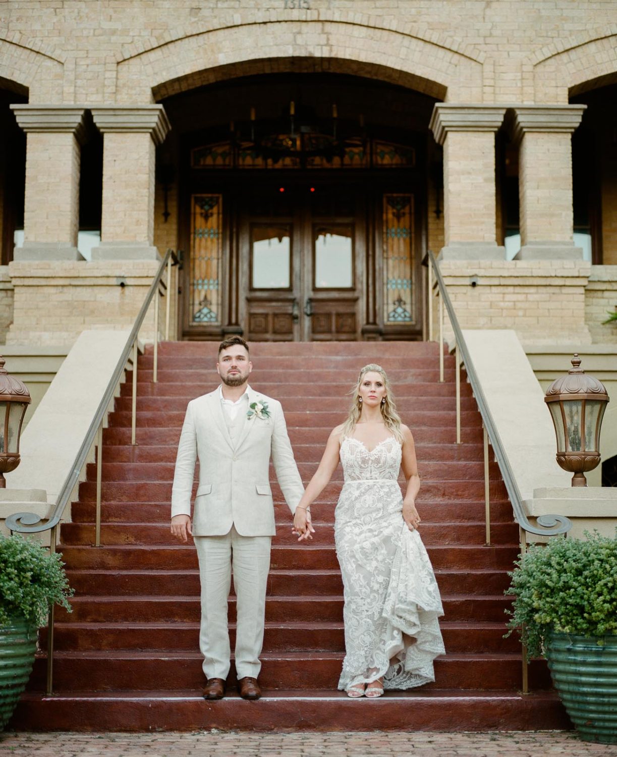 Bryan Museum Wedding Galveston, Texas | Lacey + Chris tie the knot captured on a Mamiya RZ67 and Kodak Portra