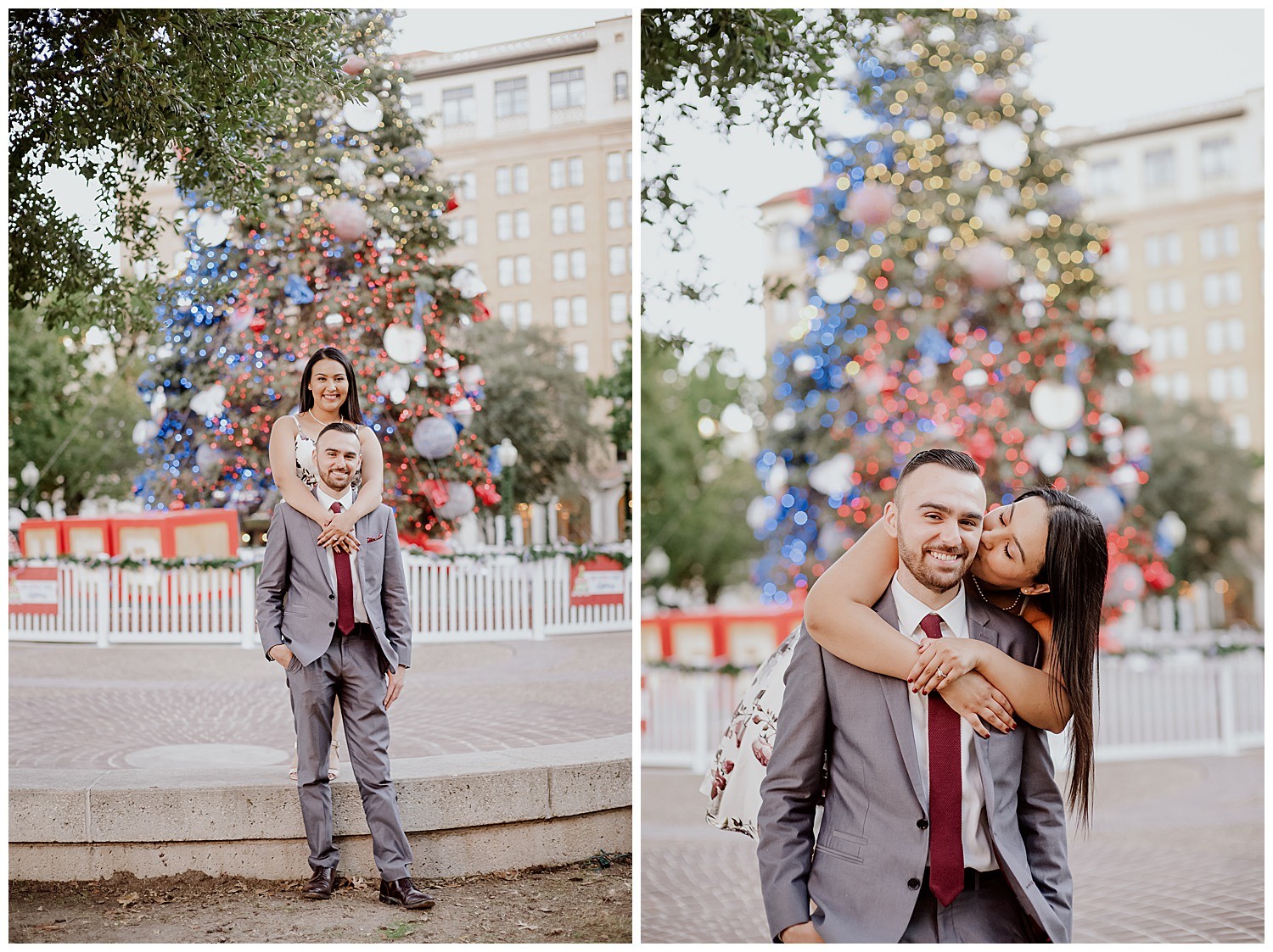 Downtown Christmas Holidays Engagement Shoot in San Antonio Texas-Leica photographer-Philip Thomas Photography