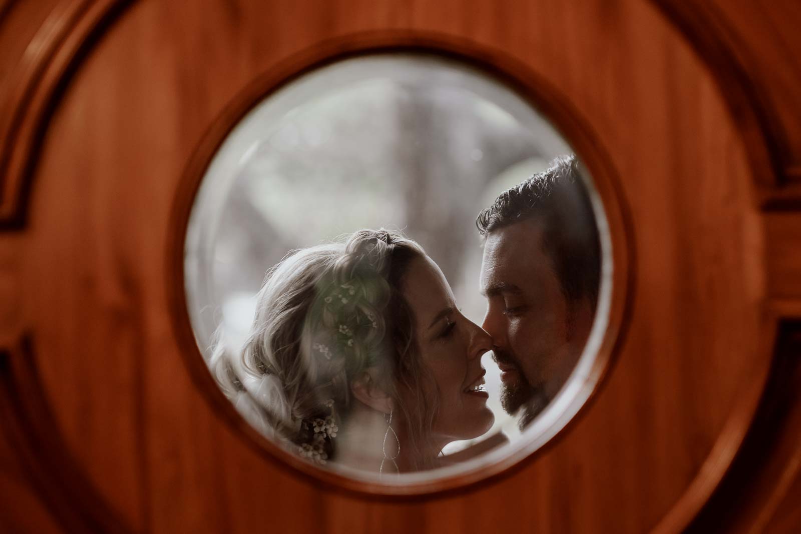 Captured through the Front door portal off a couple heads very close Beautiful picture