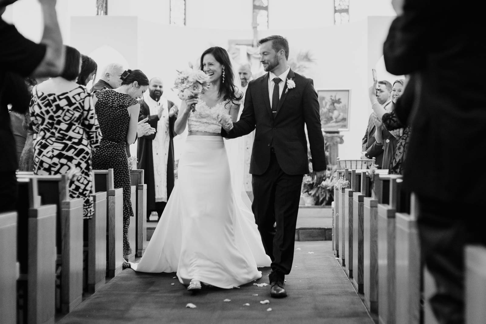 St-George-Maronite-Catholic-Church-Wedding couple just married