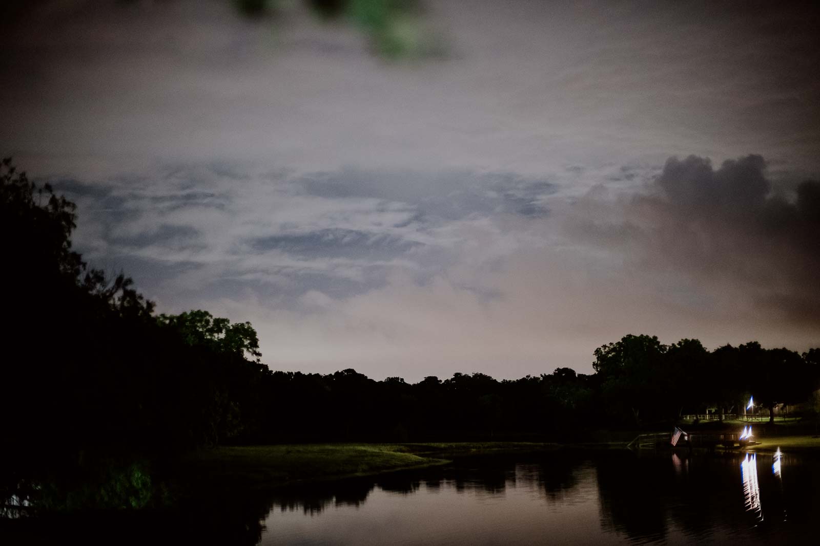 Twilight landscape at Briscoe Manor in Texas