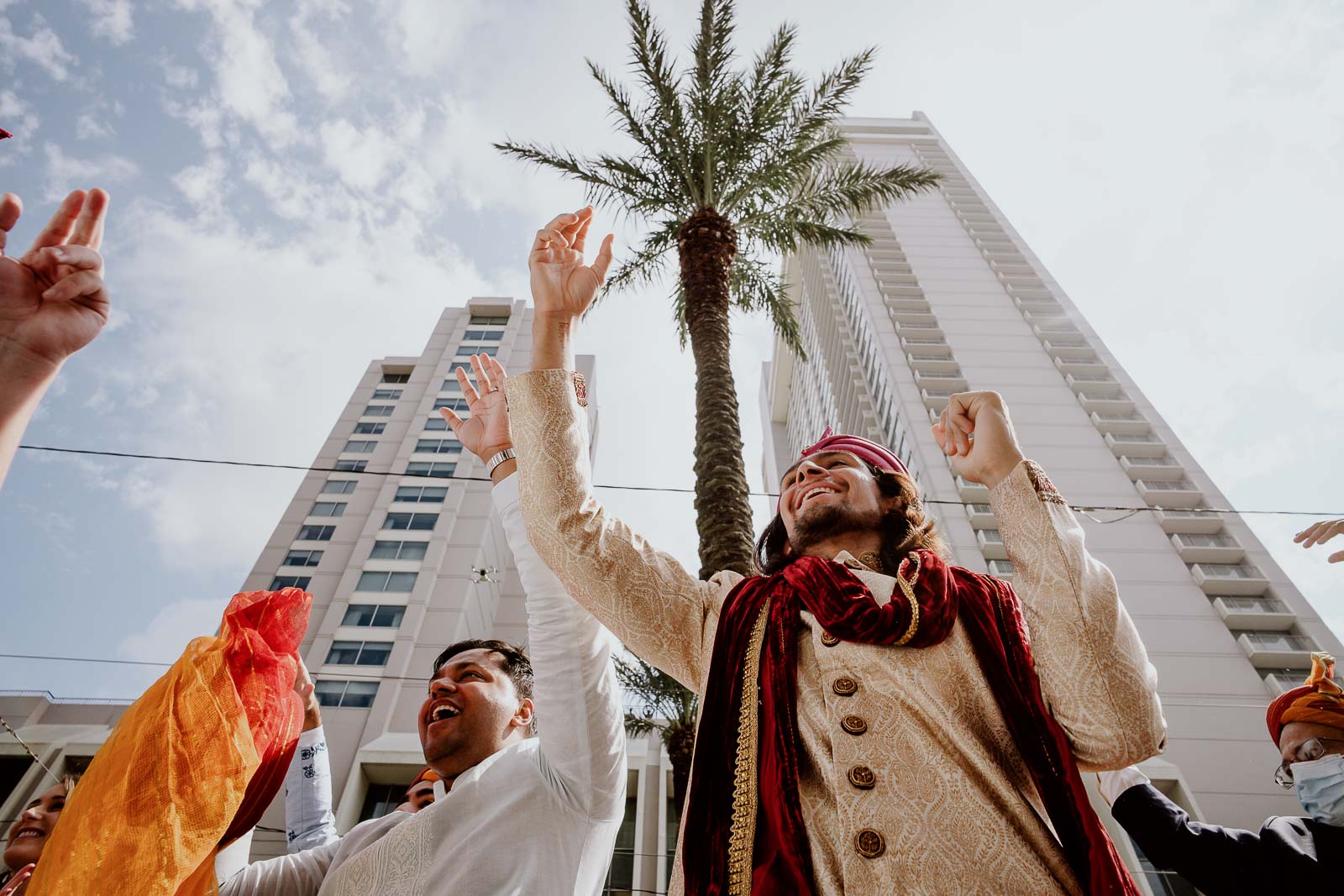 054 South Asian Wedding New Orleans Chandni Tyler New Orleans Hotel Marriott Philip Thomas Photography