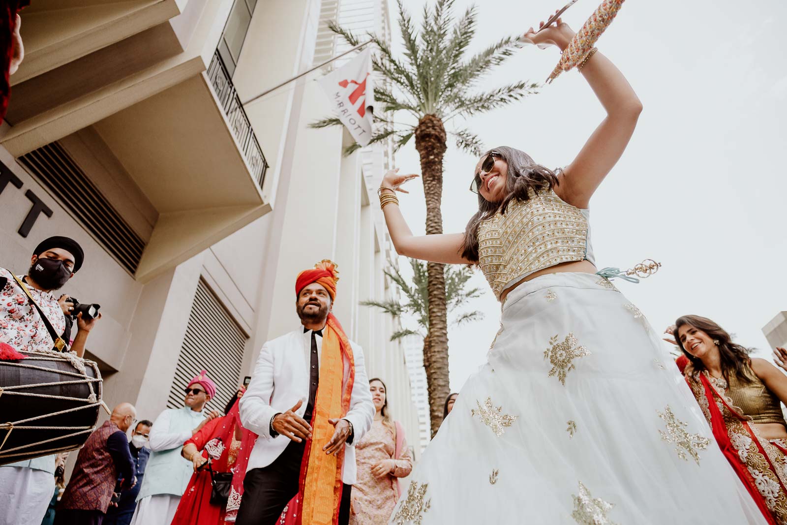 067 South Asian Wedding New Orleans Chandni Tyler New Orleans Hotel Marriott Philip Thomas Photography