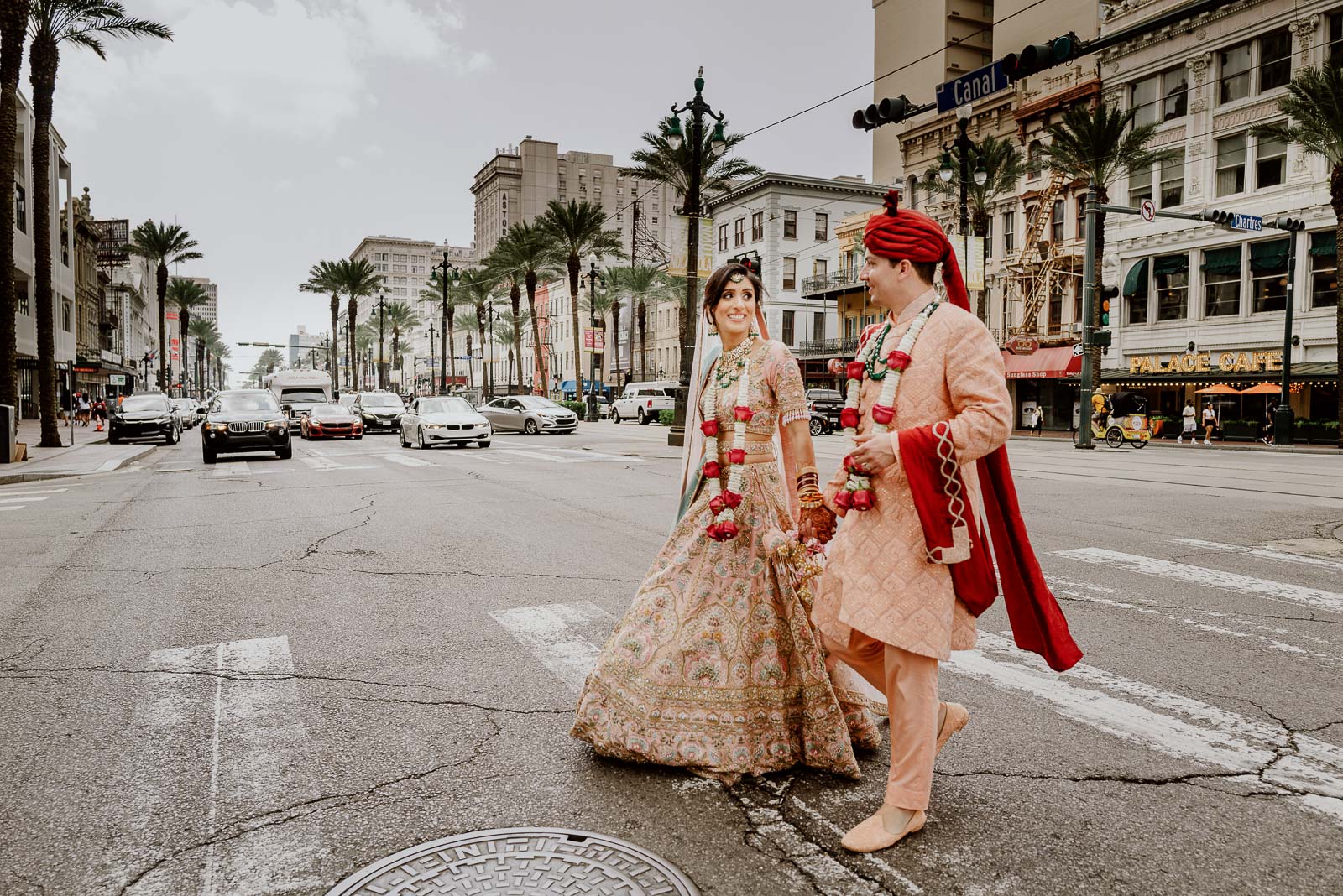 088 South Asian Wedding New Orleans Chandni Tyler New Orleans Hotel Marriott Philip Thomas Photography