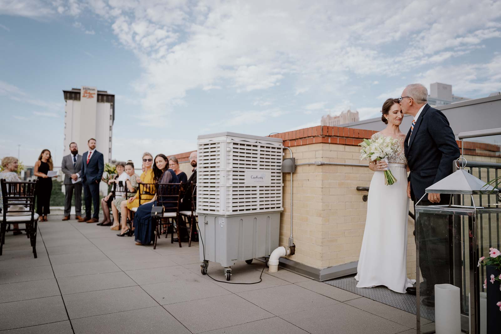 015 The Fairmount Hotel Rooftop Oyster Bar Wedding Reception Leica photographer Philip Thomas Photography