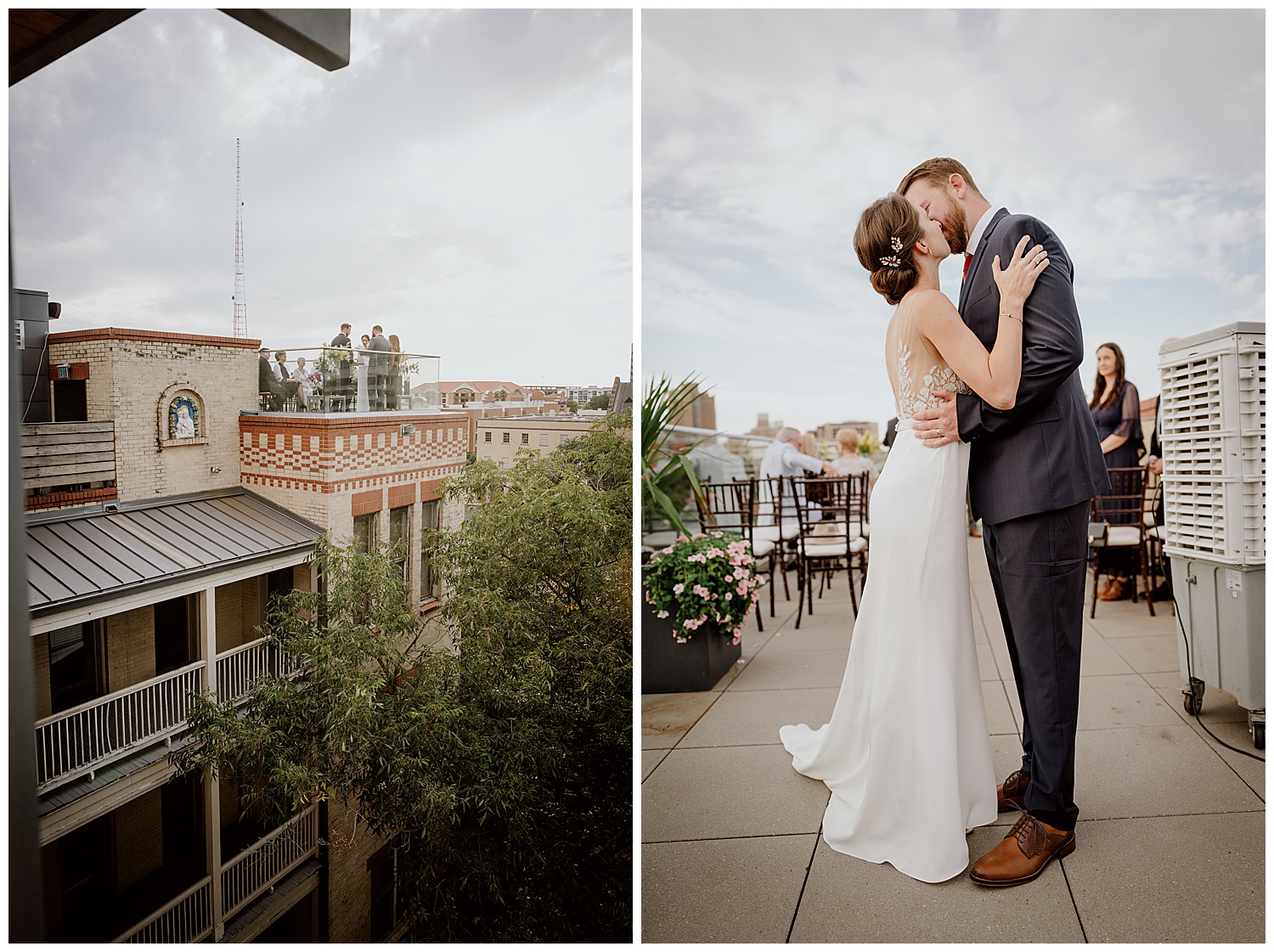 019 The Fairmount Hotel Rooftop Oyster Bar Wedding Reception Leica photographer Philip Thomas Photography