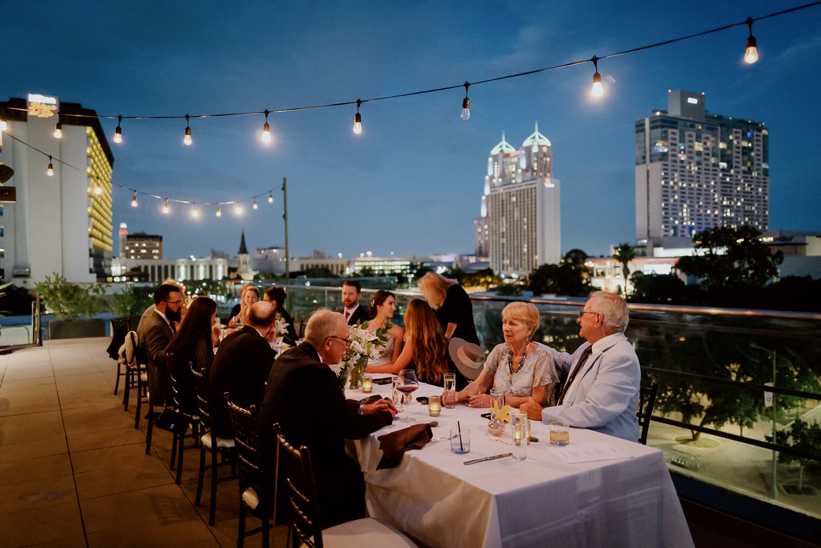 034 The Fairmount Hotel Rooftop Oyster Bar Wedding Reception Leica photographer Philip Thomas Photography