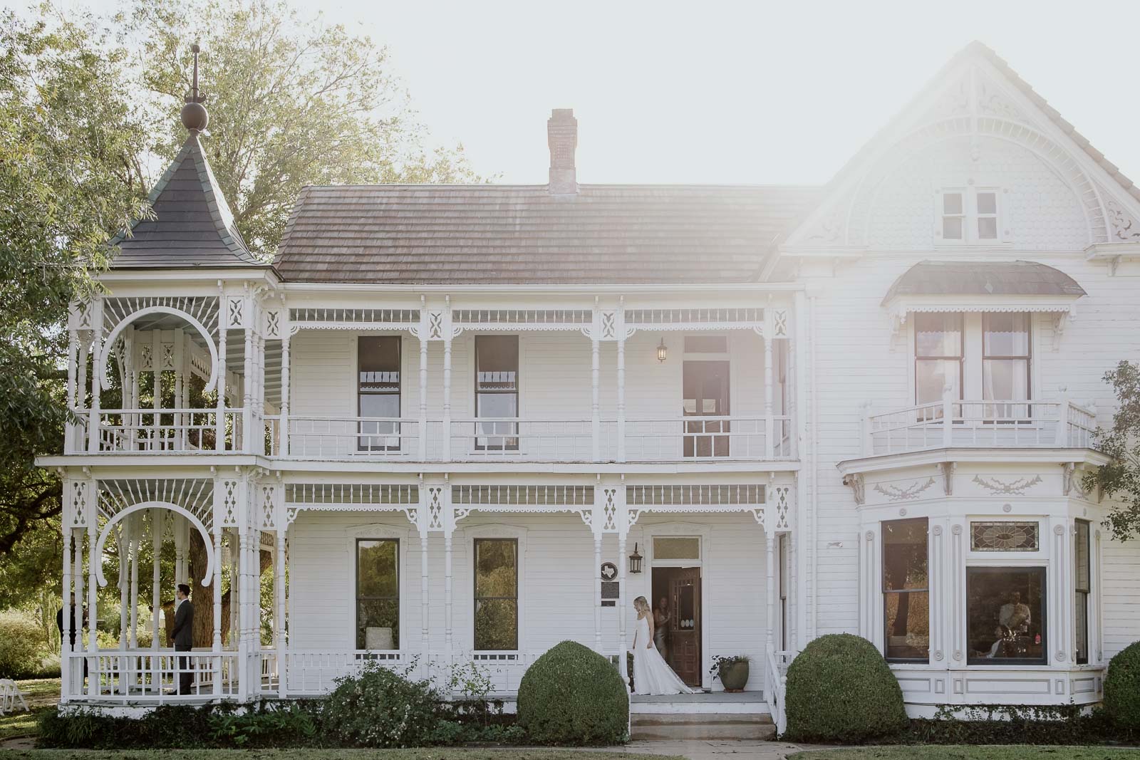 A side view of the old home Barr Mansion and the first look