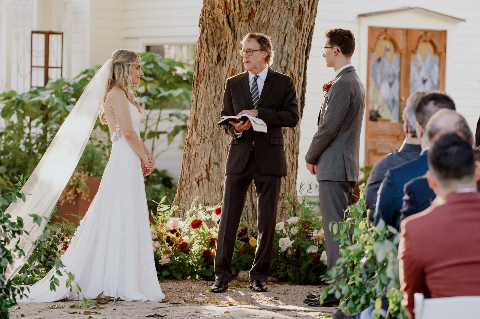 Pastor and Father of the bride presides over this couples wedding