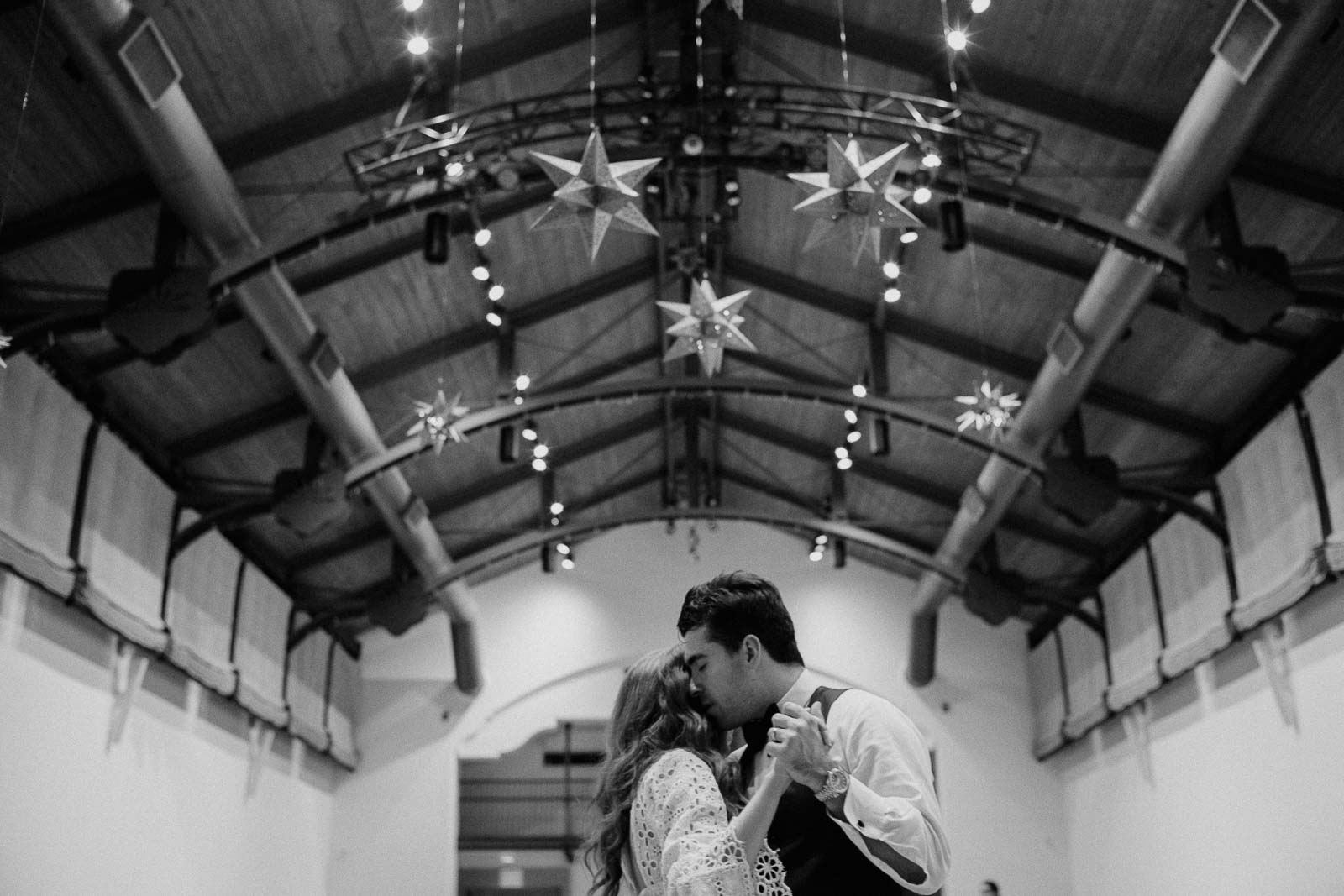 Couple's private final dance at the McNay shows the ceiling