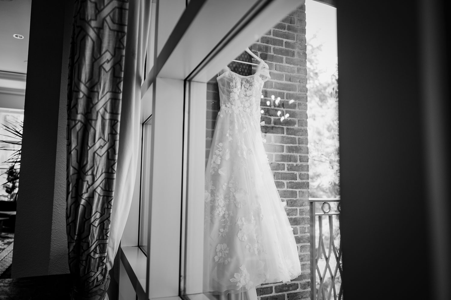 Wedding Ceremony St. Joseph's + The Westin Riverwalk, San Antonio 2 a white dress on a wall