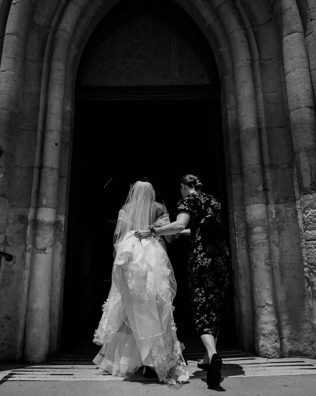 Wedding Ceremony St. Joseph's + The Westin Riverwalk, San Antonio 22 a bride walking down a doorway